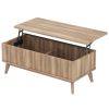 43.5" Rectangle Wooden Fluted Lift Top Coffee Table