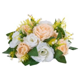 VEVOR Flower Ball Arrangement Bouquet 10 PCS, 9.5-Inch Diameter Artificial Flower Balls Wedding Table Centerpieces