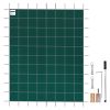 Pool Safety Cover Fits 20 x 38 ft Rectangle Inground Safety Pool Cover Green Mesh Solid Pool Safety Cover for Swimming Pool Winter Safety Cover